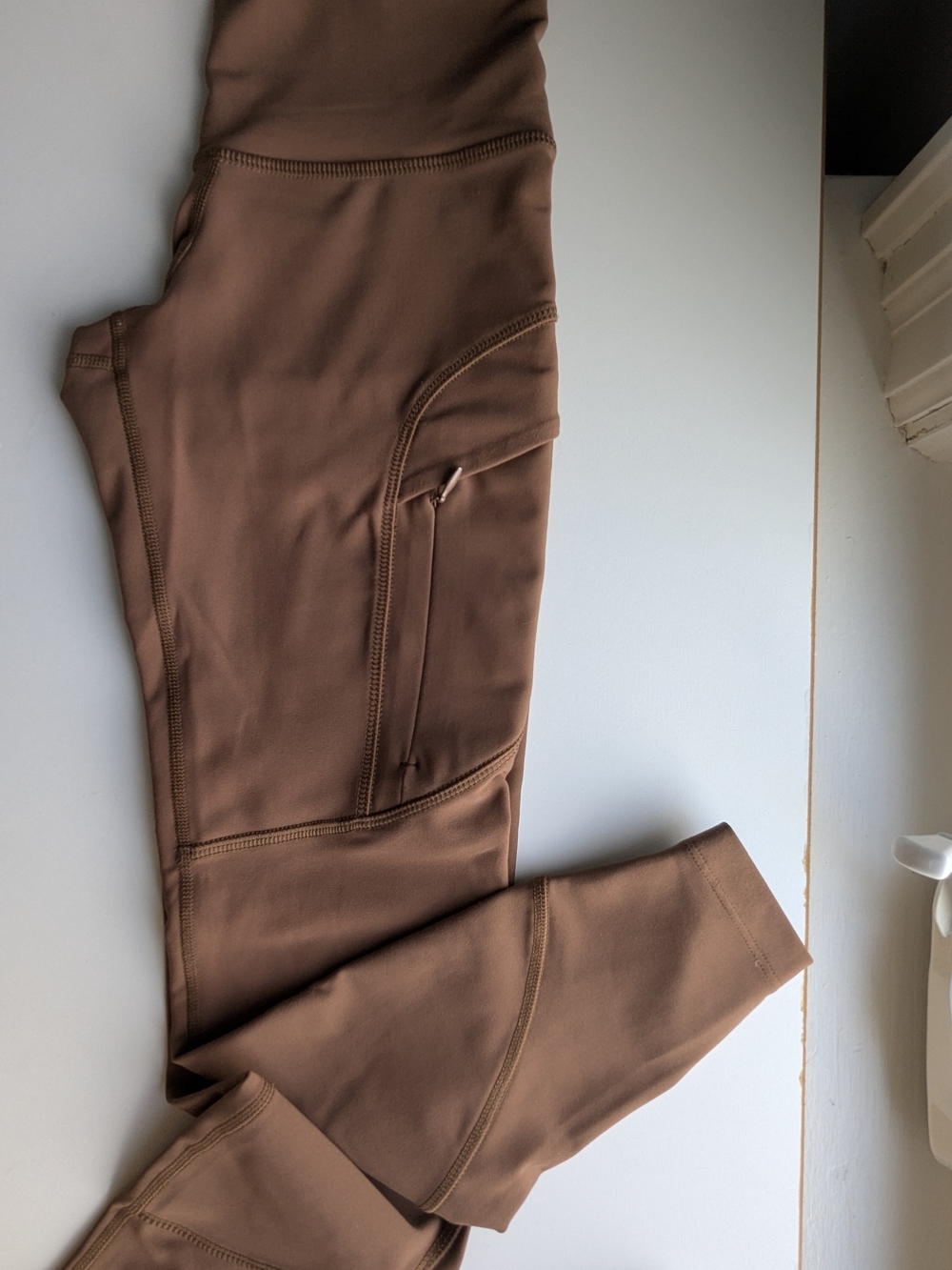 Old Navy Cropped Brown High-Waist Pocket Leggings